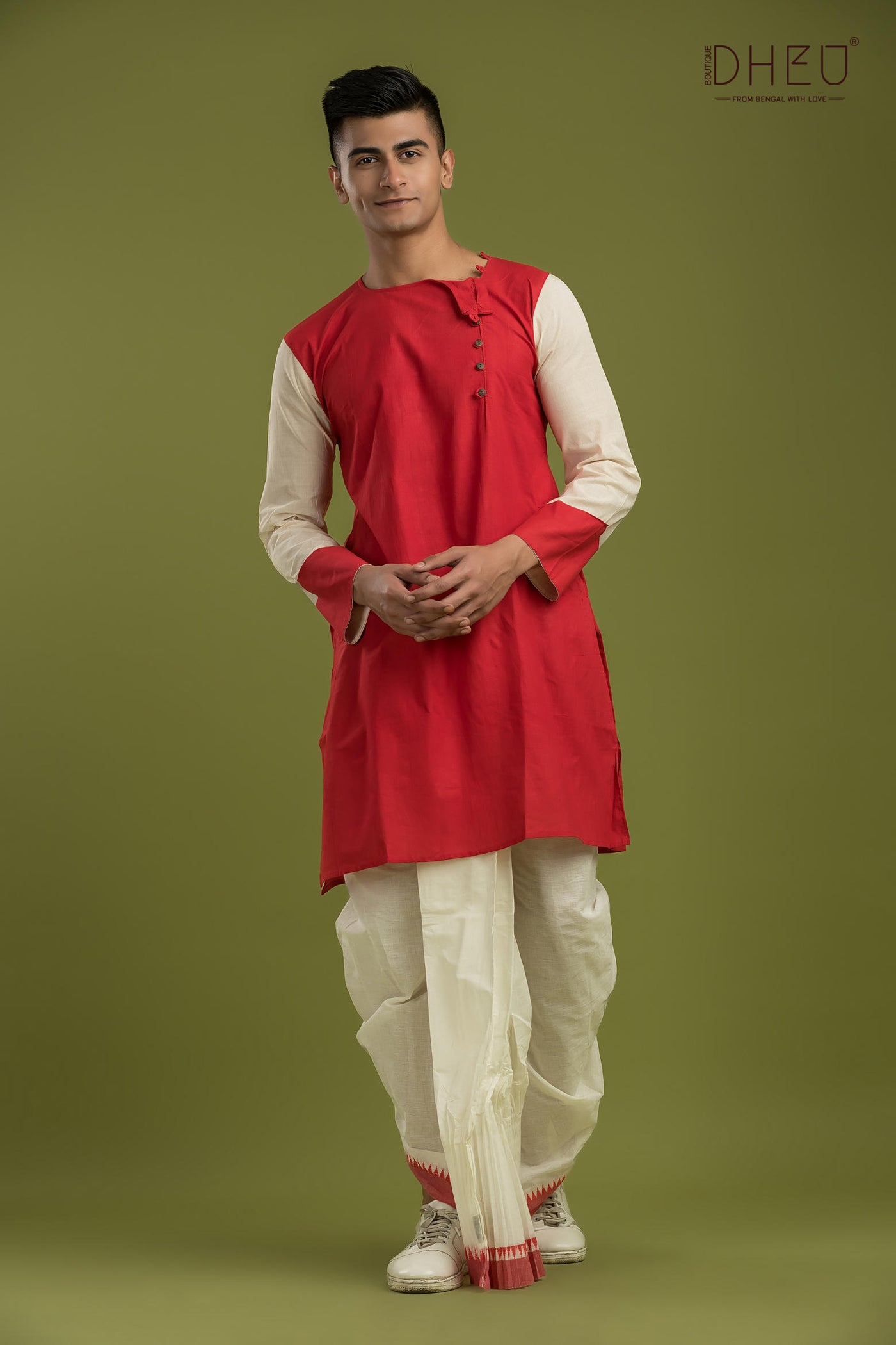 Casual Style Kurta-Dhoti Full Set