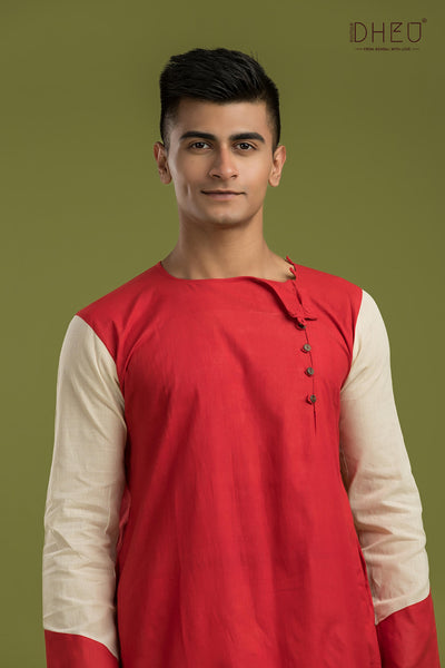 Casual Style Kurta-Dhoti Full Set