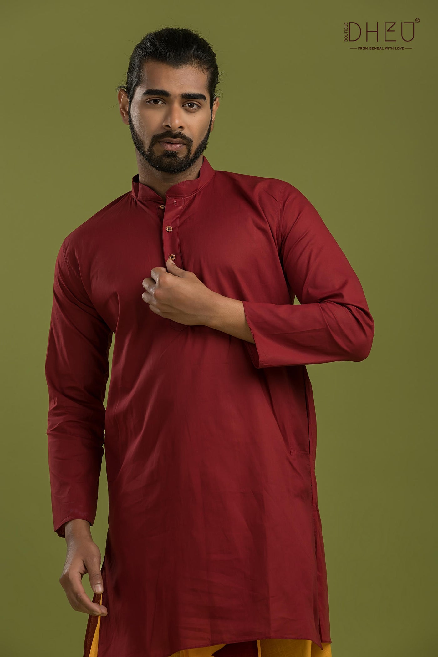 Casual Style Kurta-Dhoti Full Set