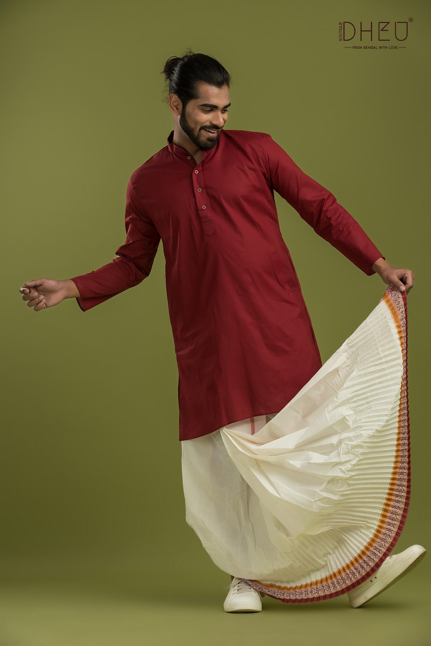 Casual Style Kurta-Dhoti Full Set