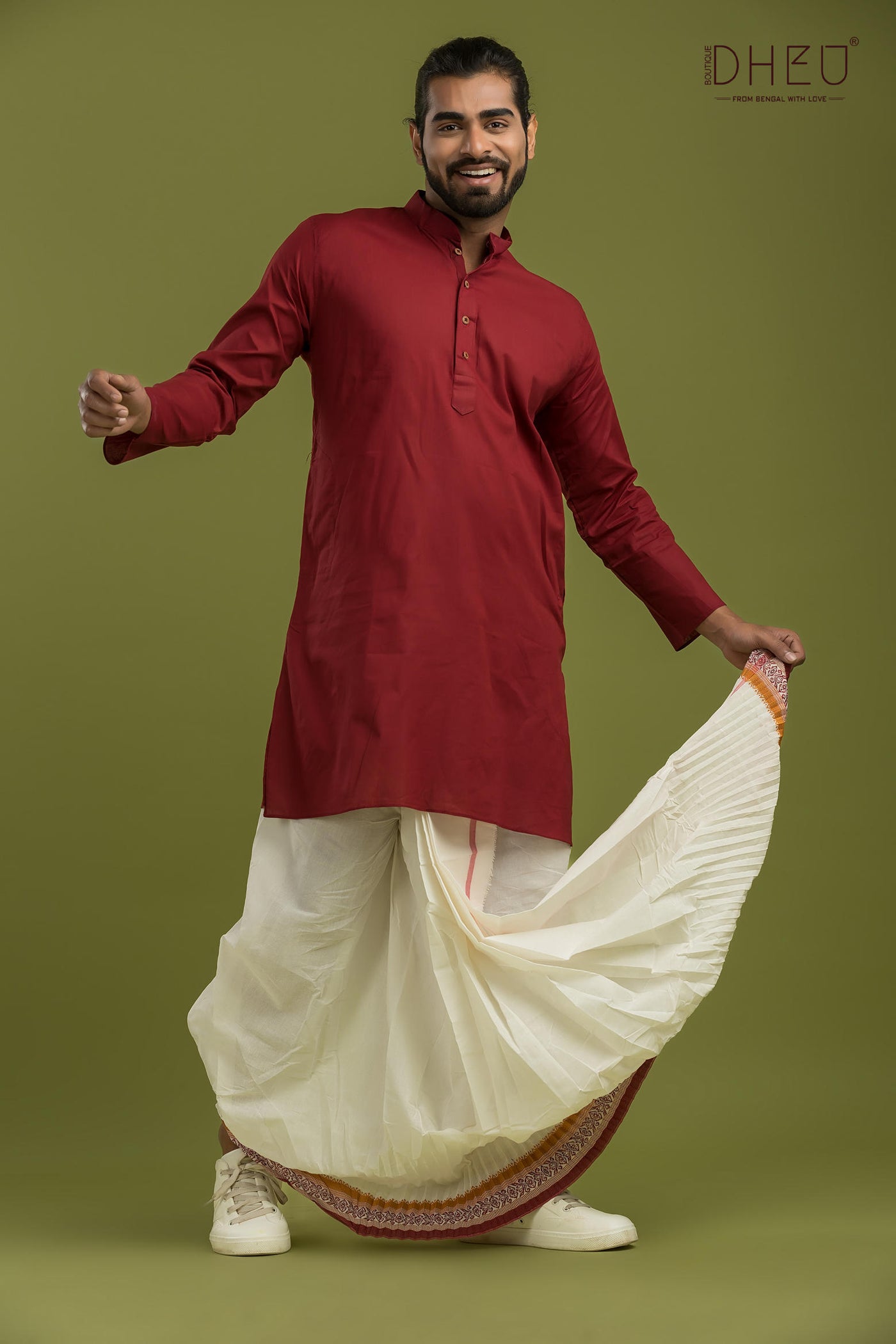 Casual Style Kurta-Dhoti Full Set