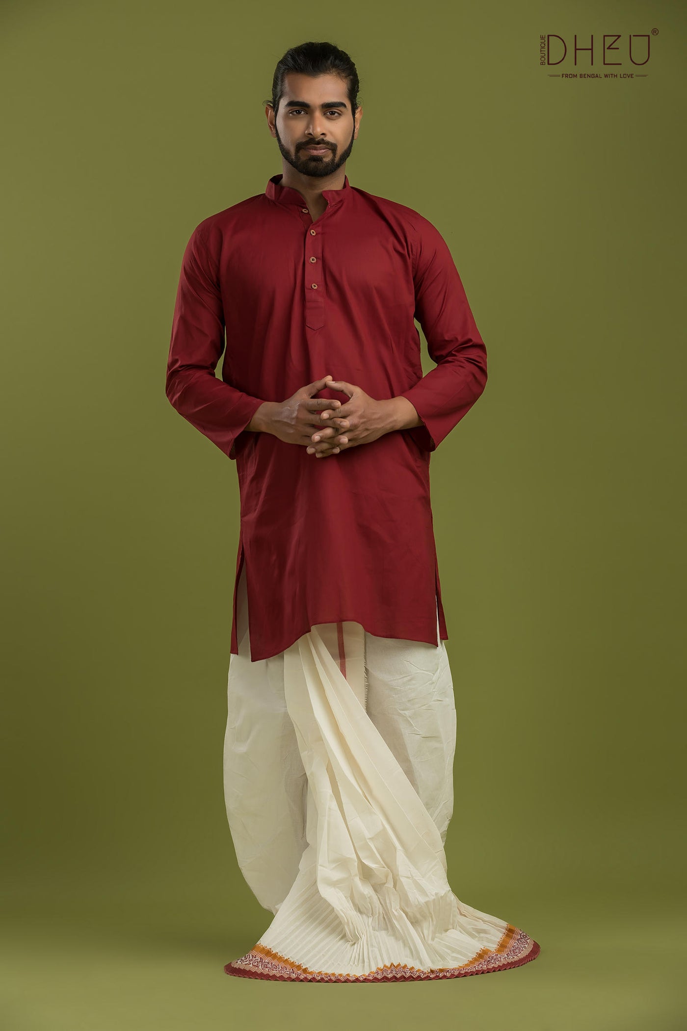 Casual Style Kurta-Dhoti Full Set