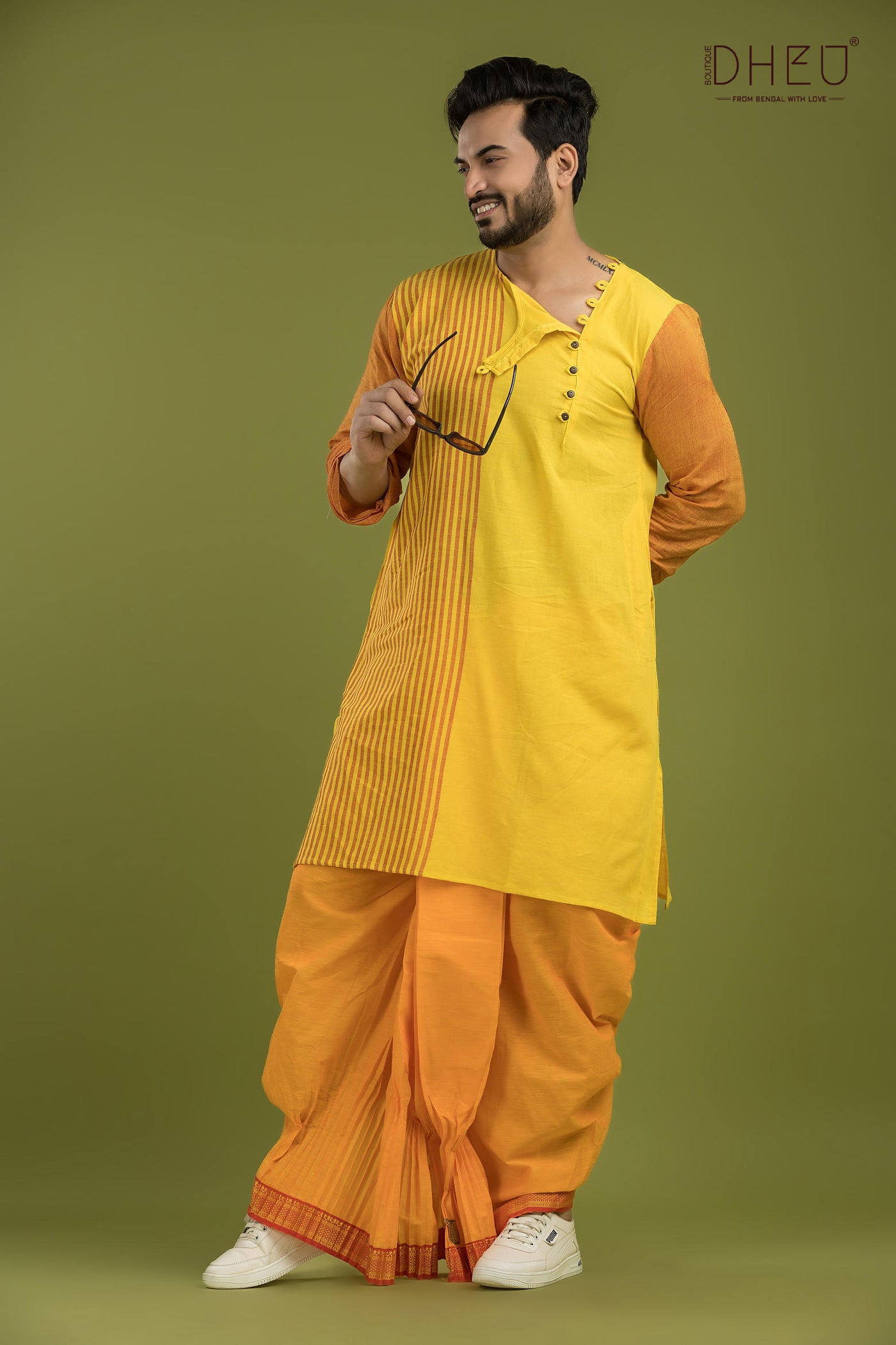 Casual Style Kurta-Dhoti Full Set