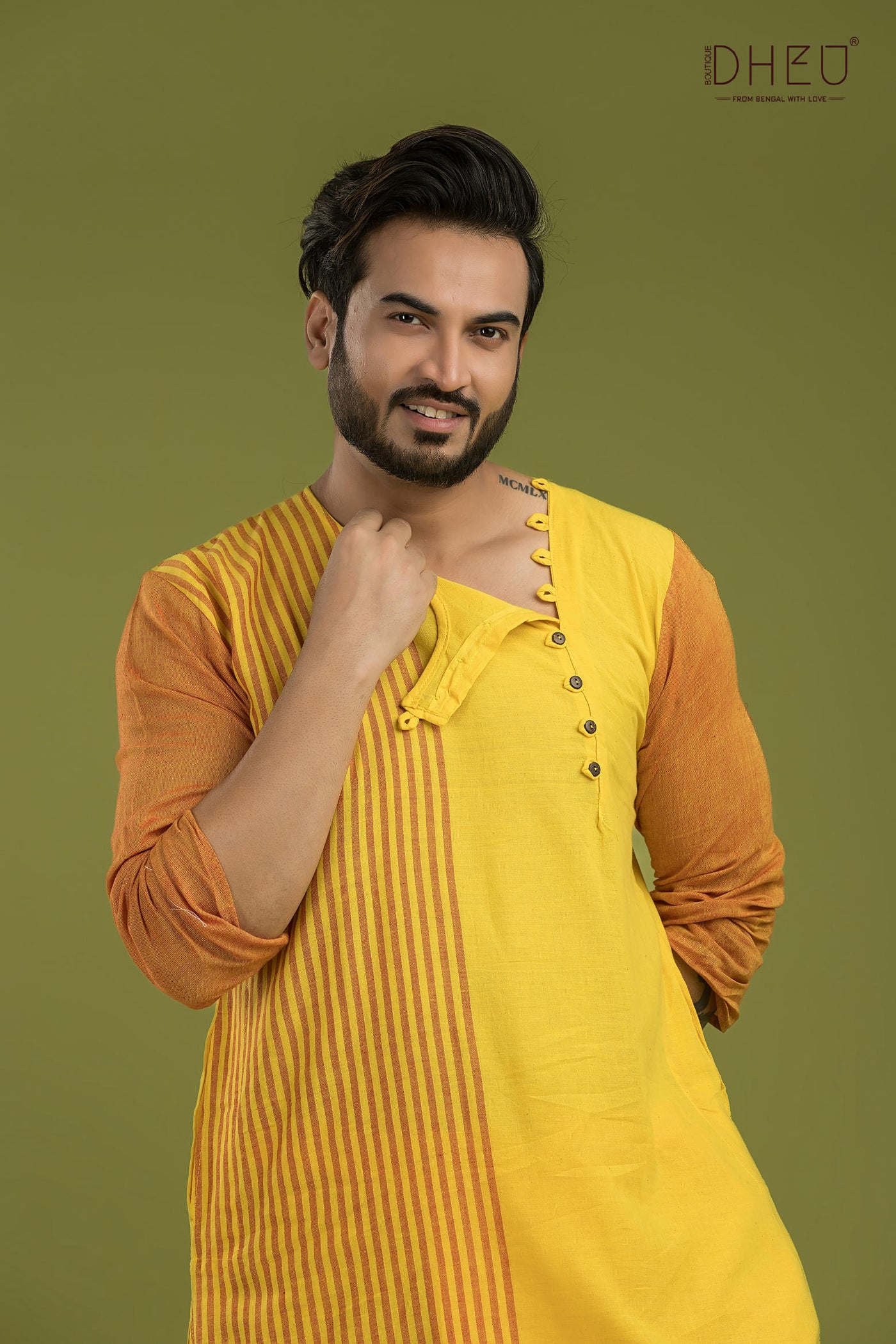 Casual Style Kurta-Dhoti Full Set