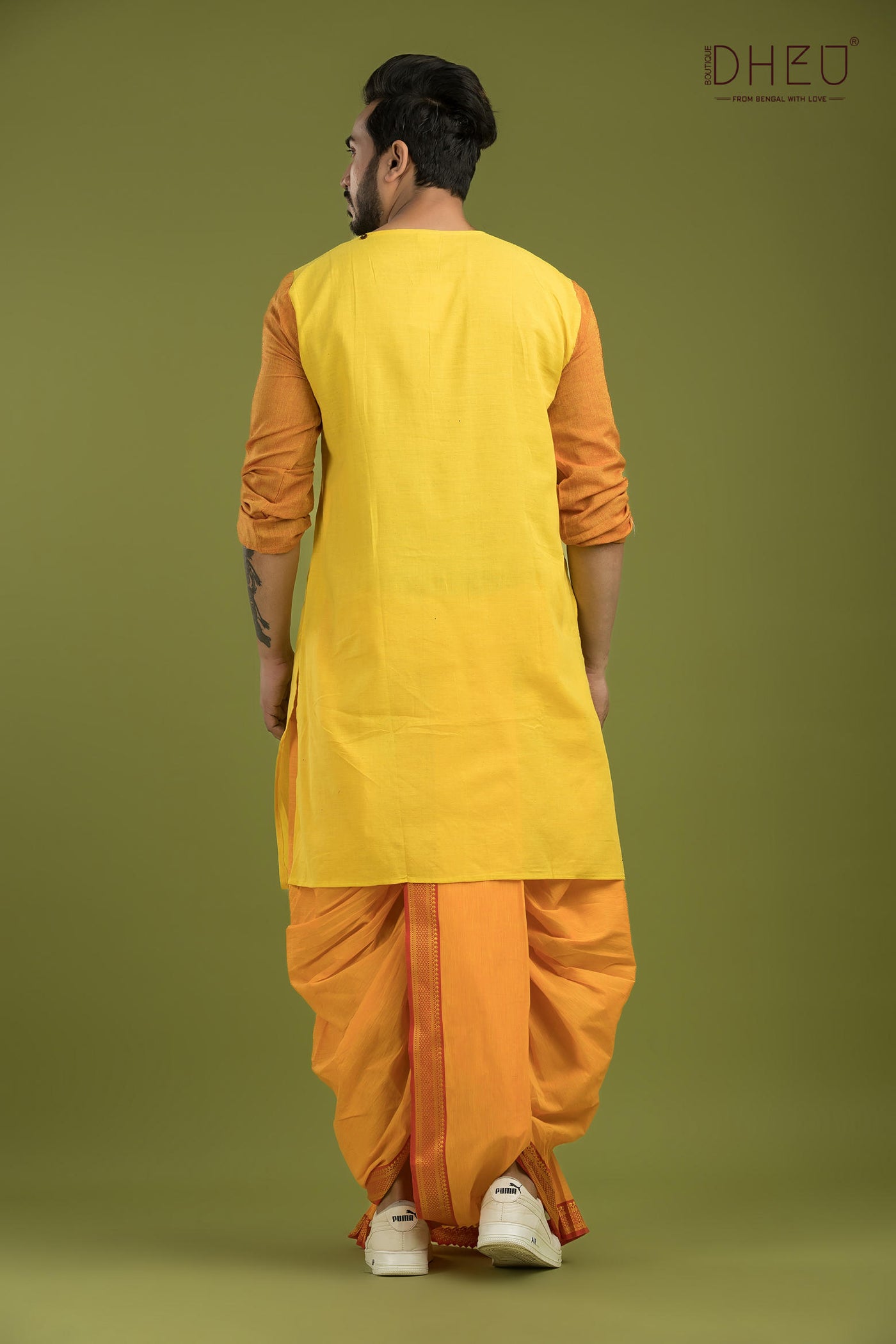 Casual Style Kurta-Dhoti Full Set