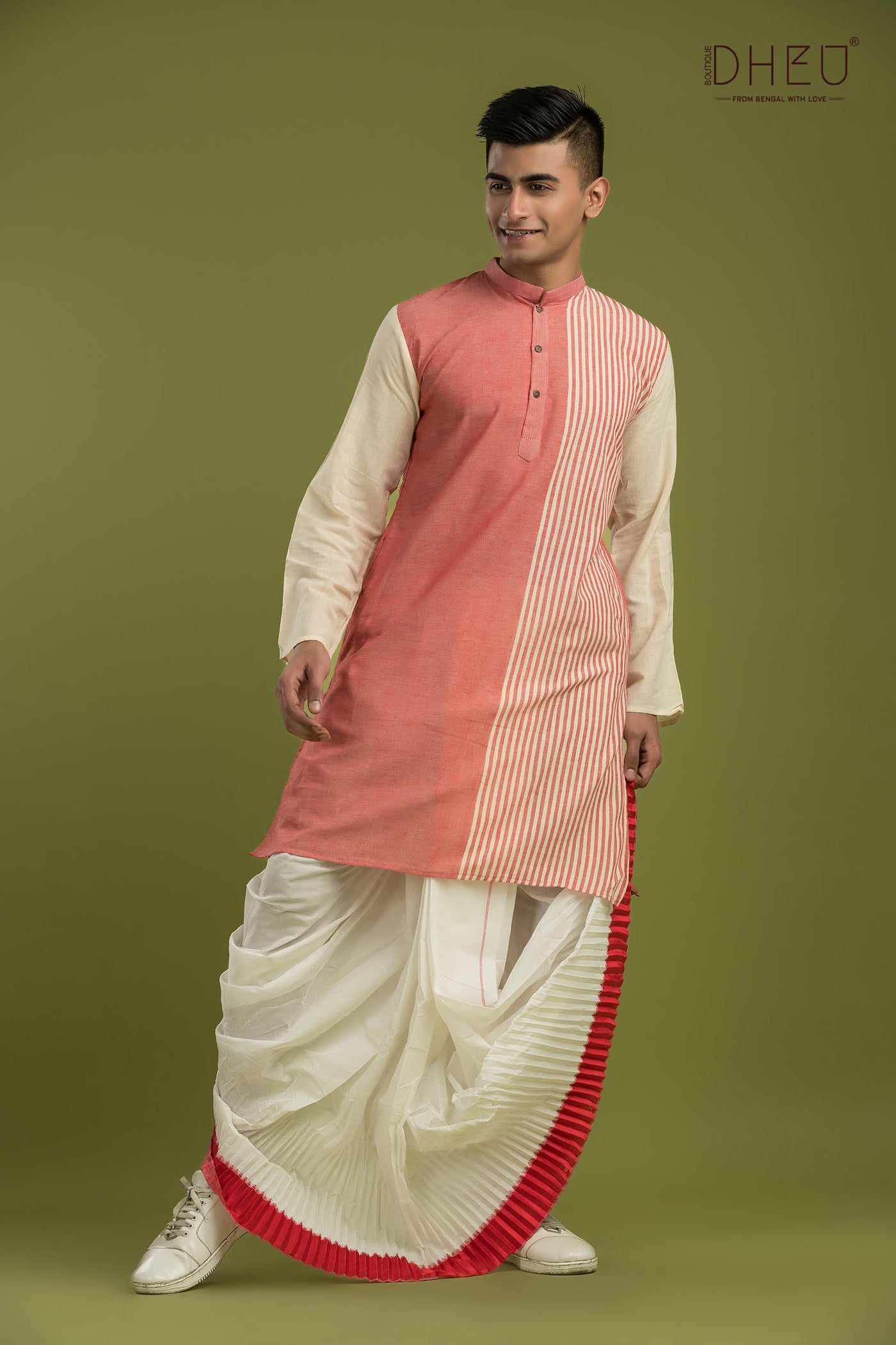 Casual Style Kurta-Dhoti Full Set