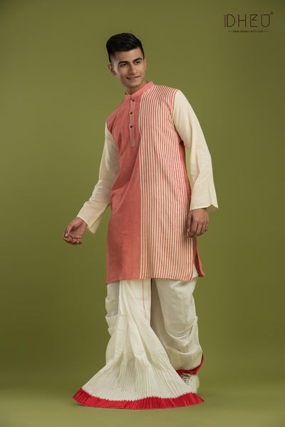 Casual Style Kurta-Dhoti Full Set