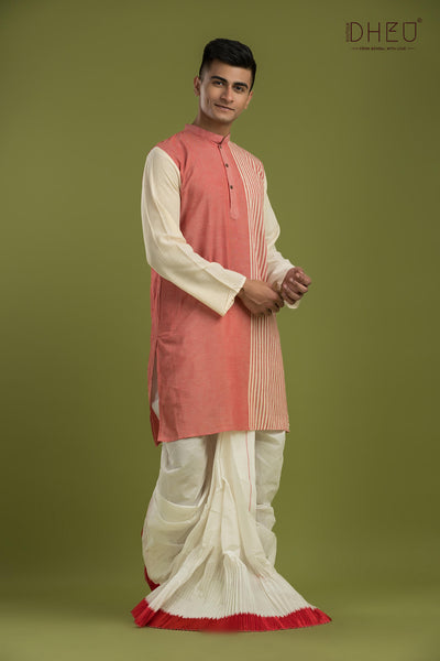 Casual Style Kurta-Dhoti Full Set