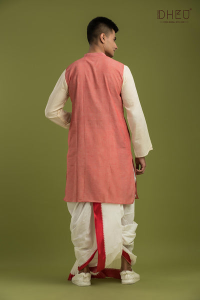 Casual Style Kurta-Dhoti Full Set