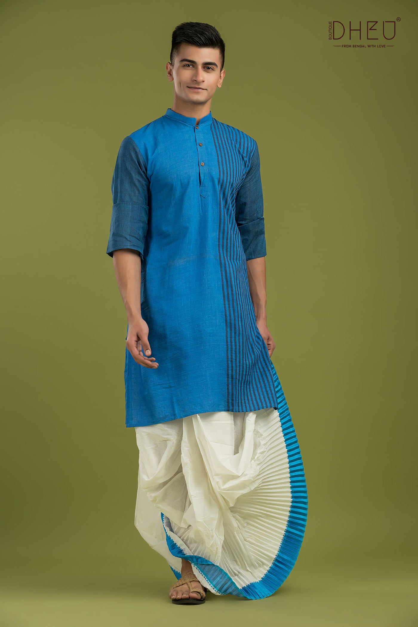 Casual Style Kurta-Dhoti Full Set