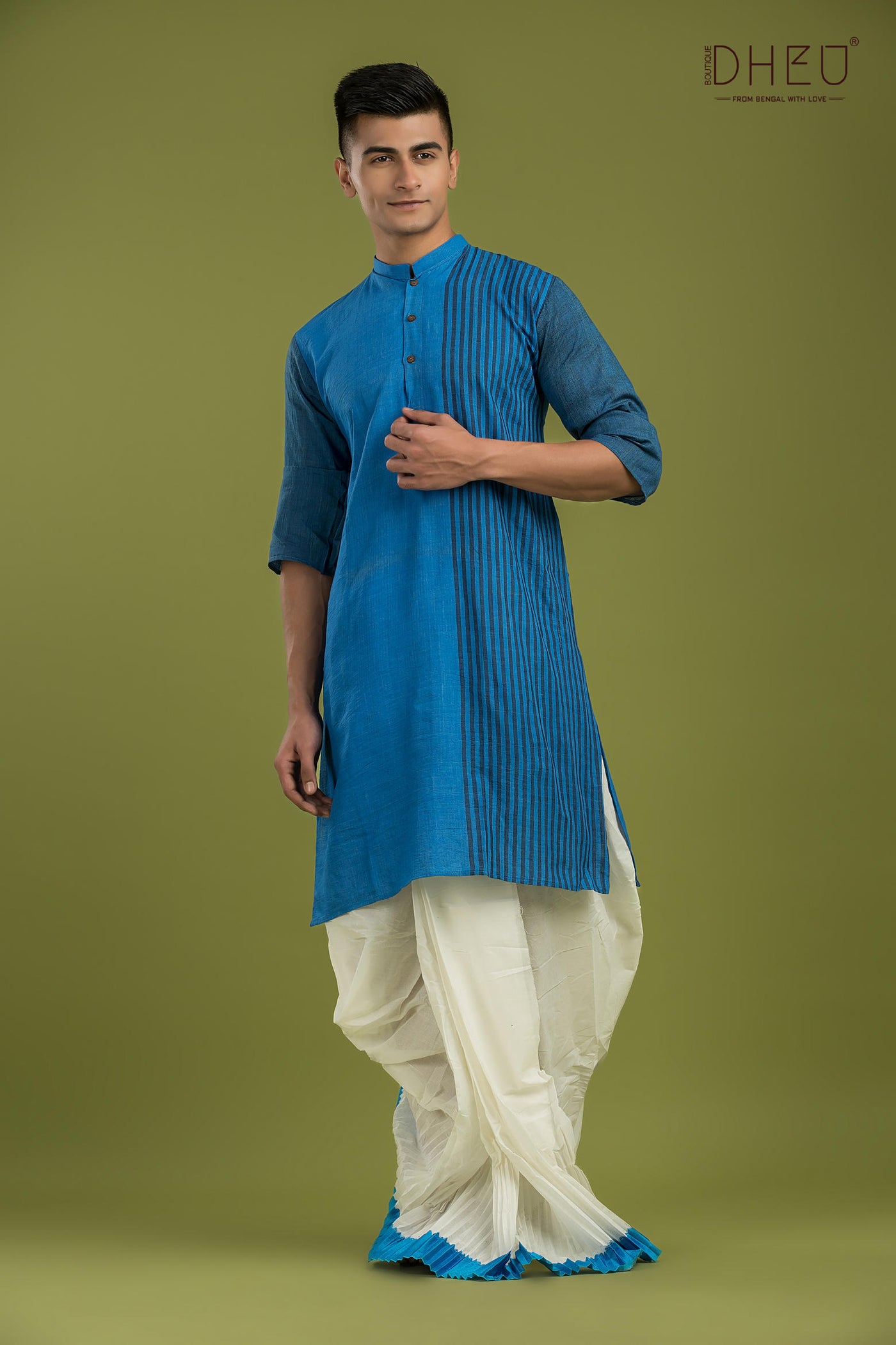 Casual Style Kurta-Dhoti Full Set