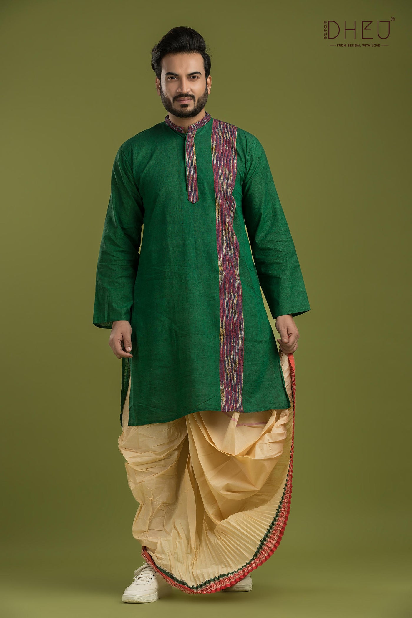 Casual Style Kurta-Dhoti Full Set