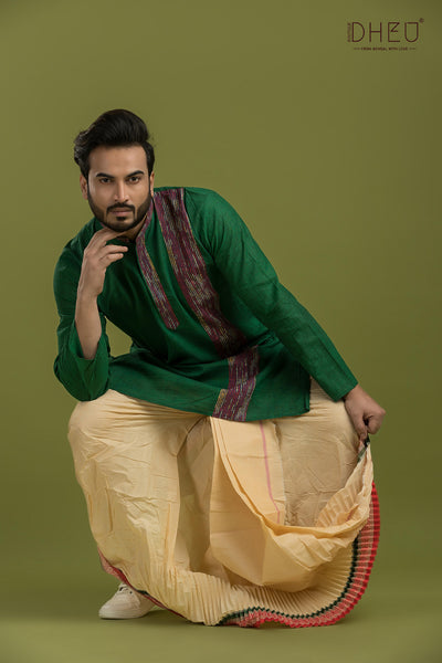 Casual Style Kurta-Dhoti Full Set