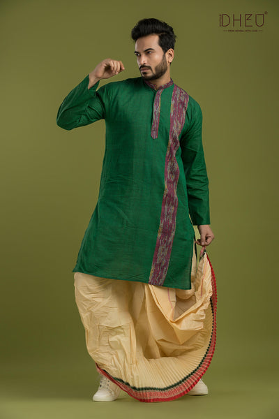 Casual Style Kurta-Dhoti Full Set