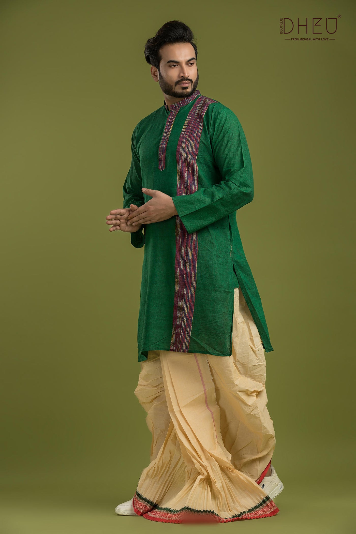 Casual Style Kurta-Dhoti Full Set