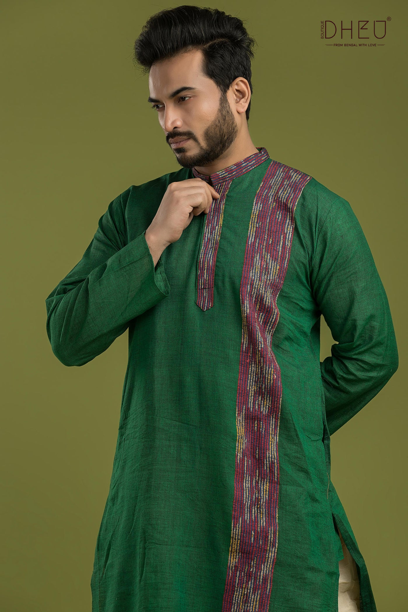 Casual Style Kurta-Dhoti Full Set