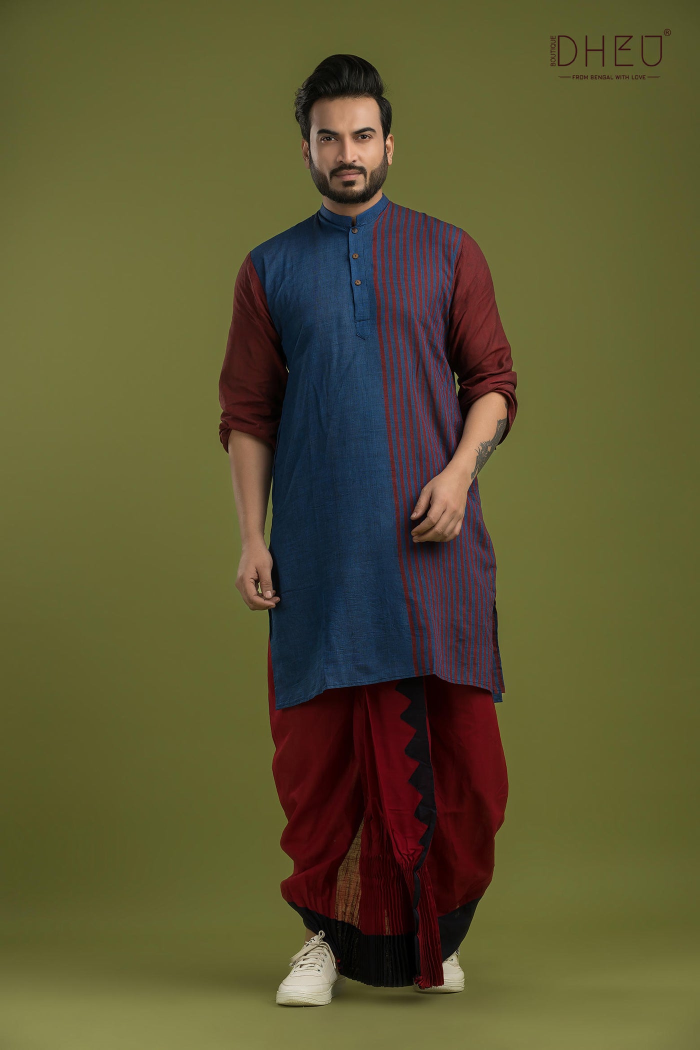 Casual Style Kurta-Dhoti Full Set