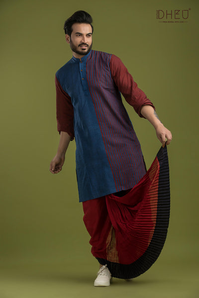 Casual Style Kurta-Dhoti Full Set