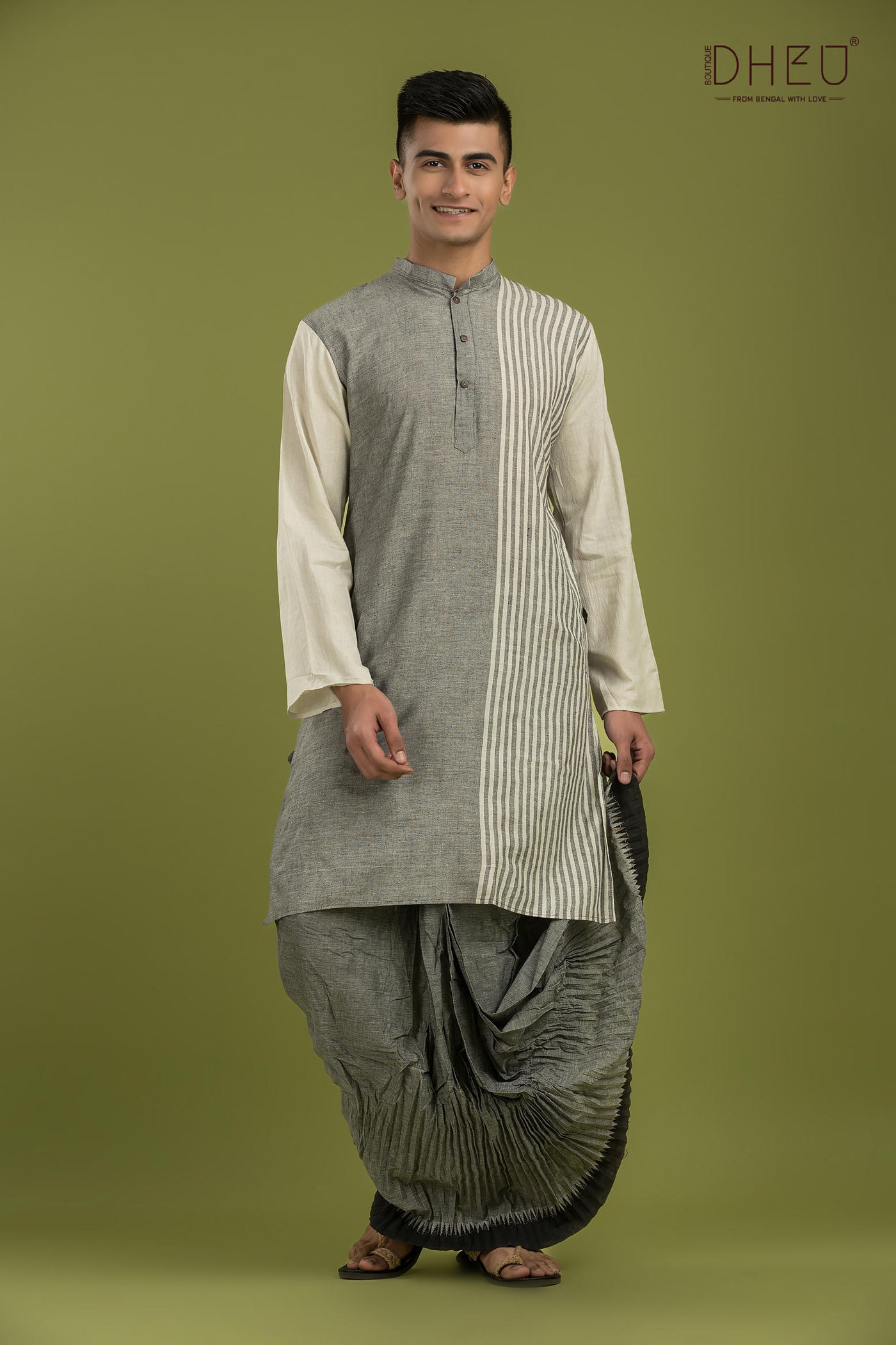 Casual Style Kurta-Dhoti Full Set