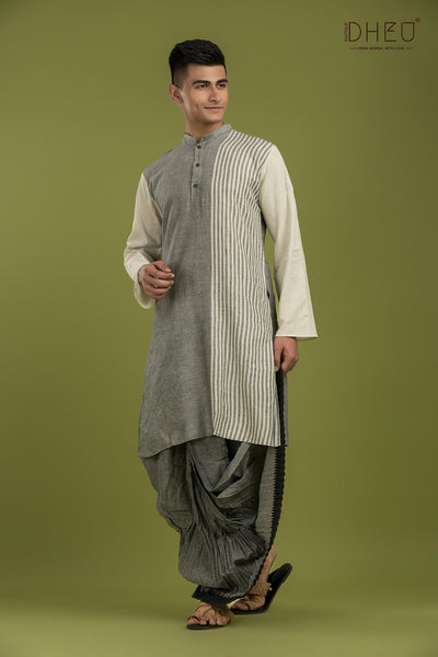 Casual Style Kurta-Dhoti Full Set