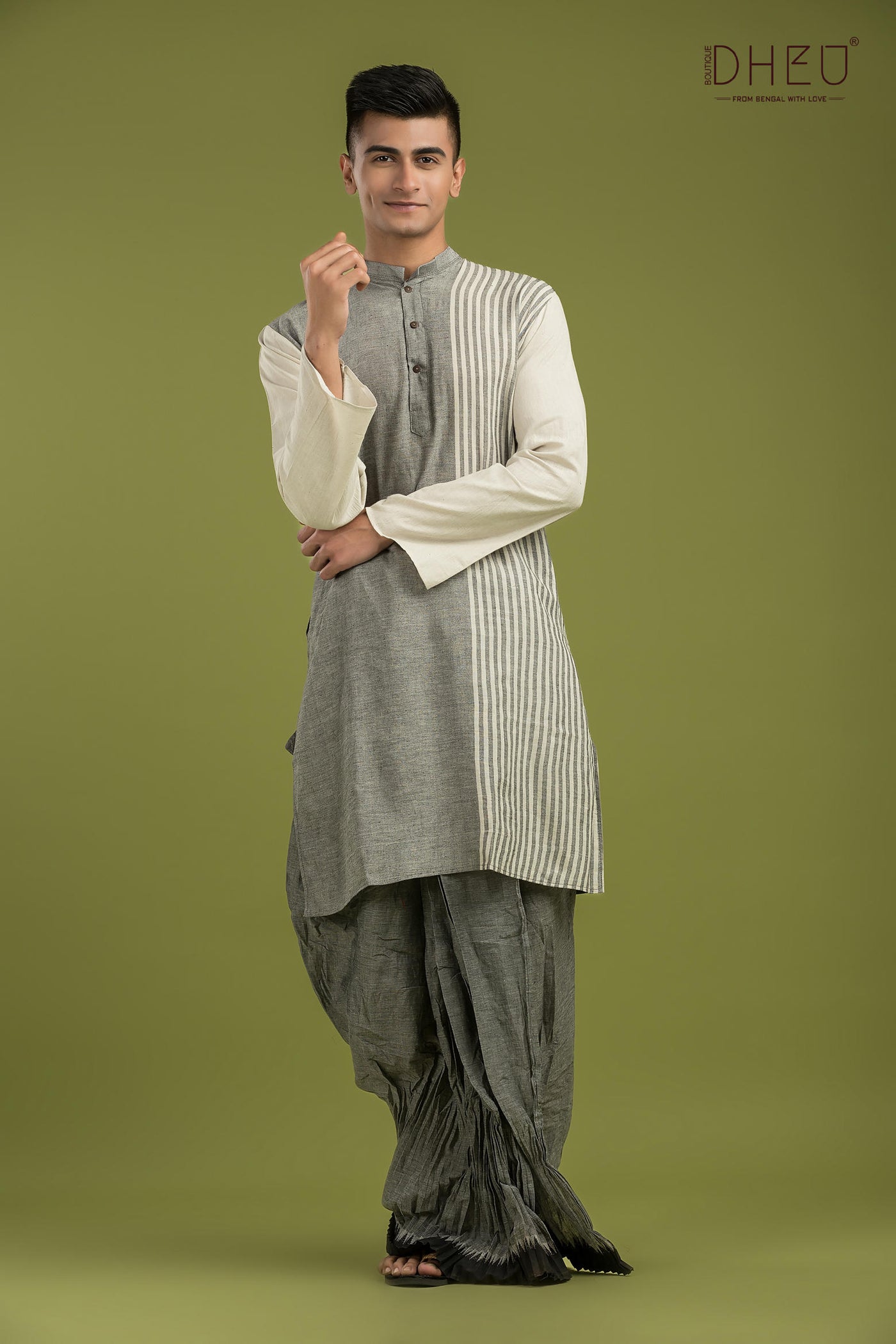 Casual Style Kurta-Dhoti Full Set