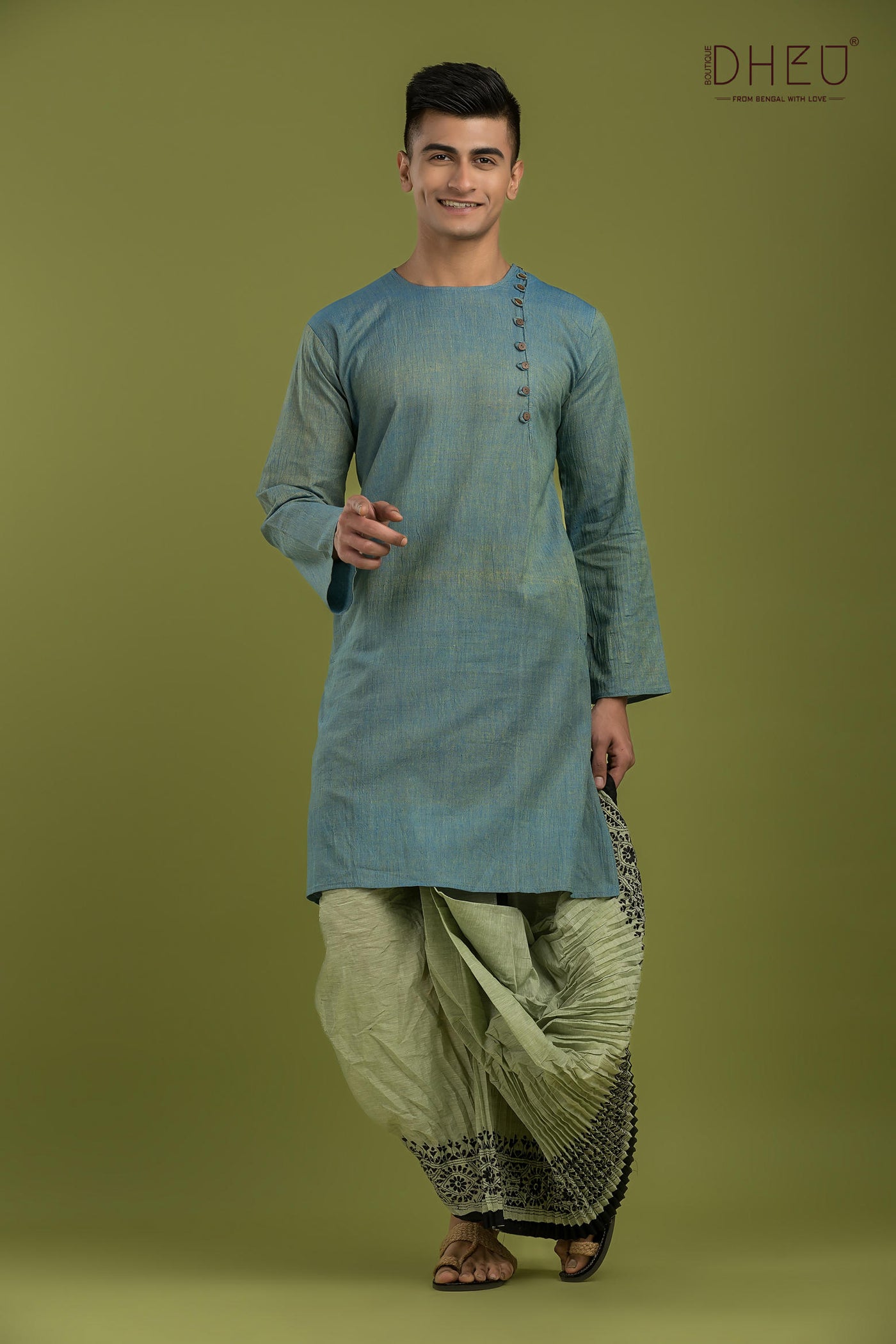 Exclusive Casual Style Kurta-Dhoti Full Set