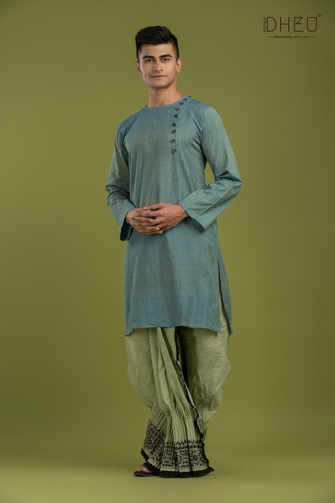 Exclusive Casual Style Kurta-Dhoti Full Set