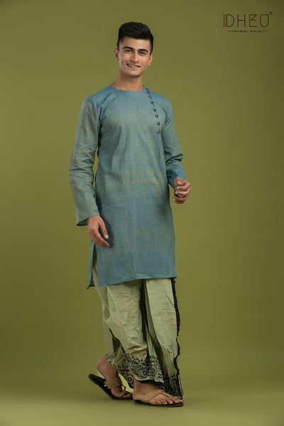 Exclusive Casual Style Kurta-Dhoti Full Set