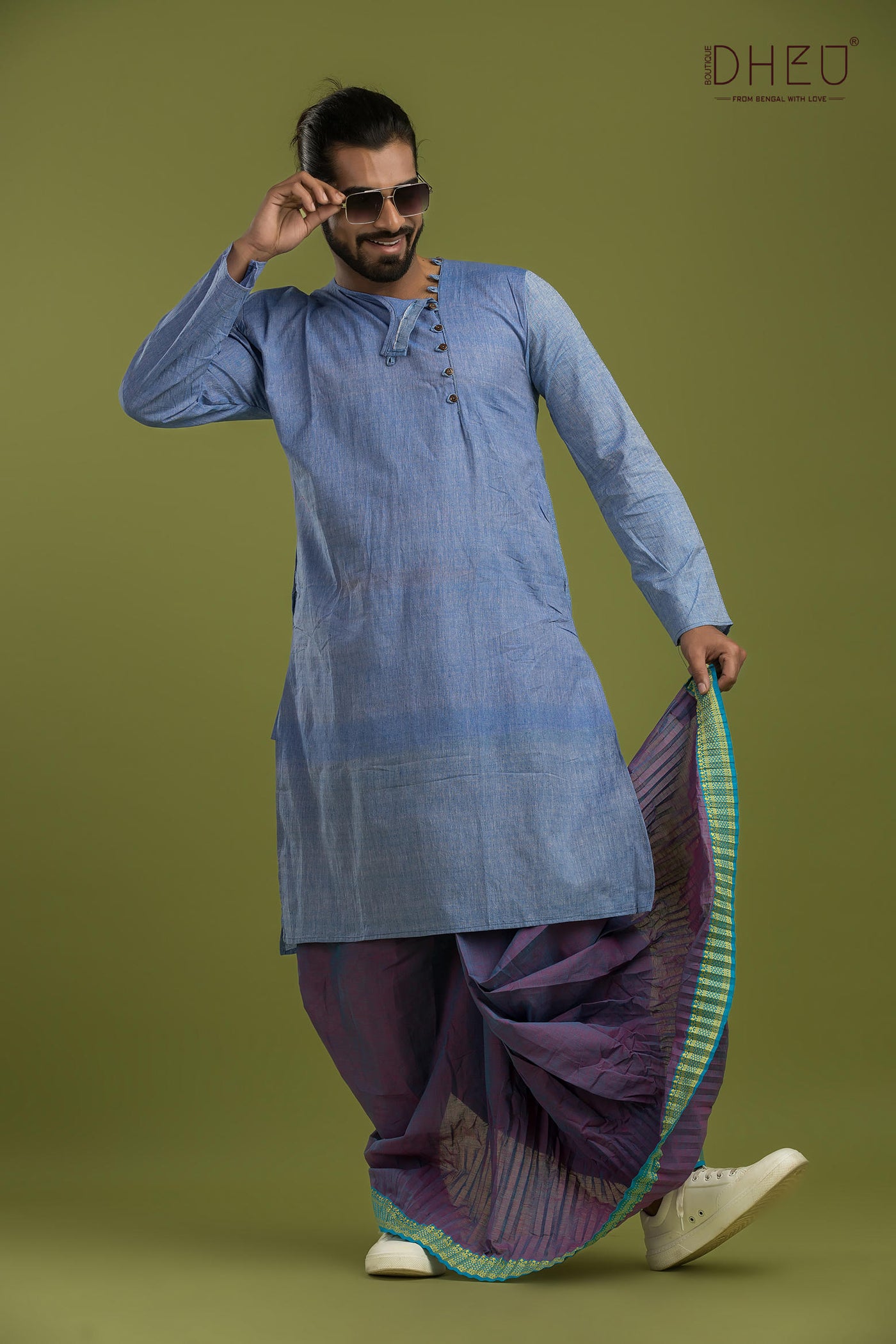 Casual Style Kurta-Dhoti Full Set