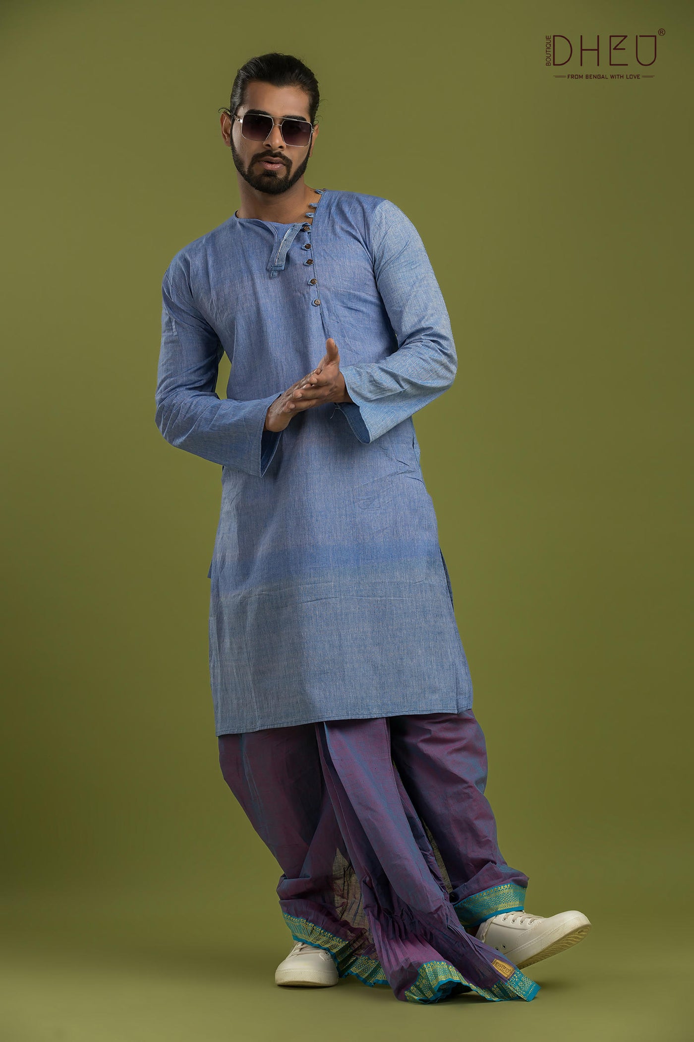 Casual Style Kurta-Dhoti Full Set