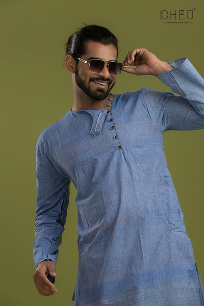 Casual Style Kurta-Dhoti Full Set