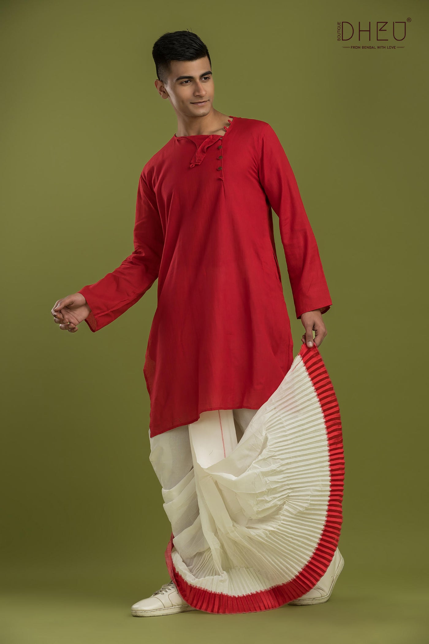 Casual Style Kurta-Dhoti Full Set