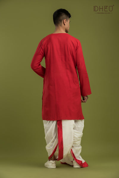 Casual Style Kurta-Dhoti Full Set