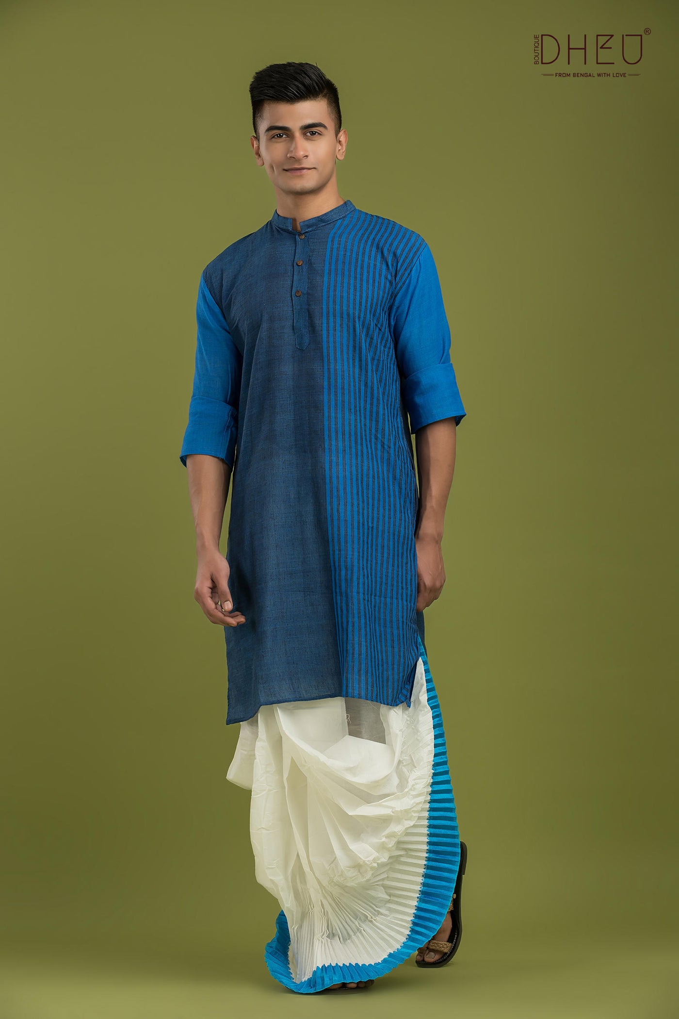 Casual Style Kurta-Dhoti Full Set