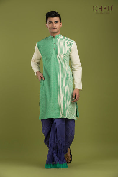 Bullet Bros-Casual Style Kurta-Dhoti Full Set