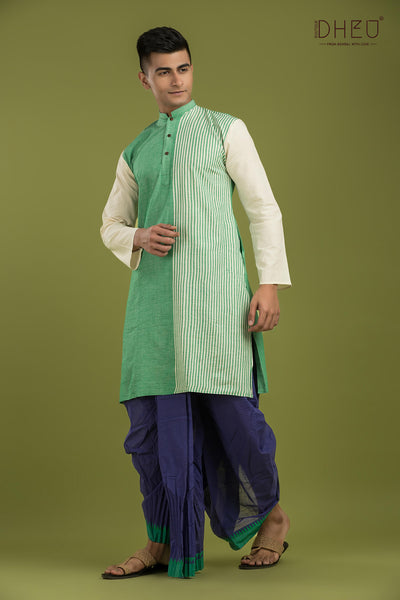 Bullet Bros-Casual Style Kurta-Dhoti Full Set