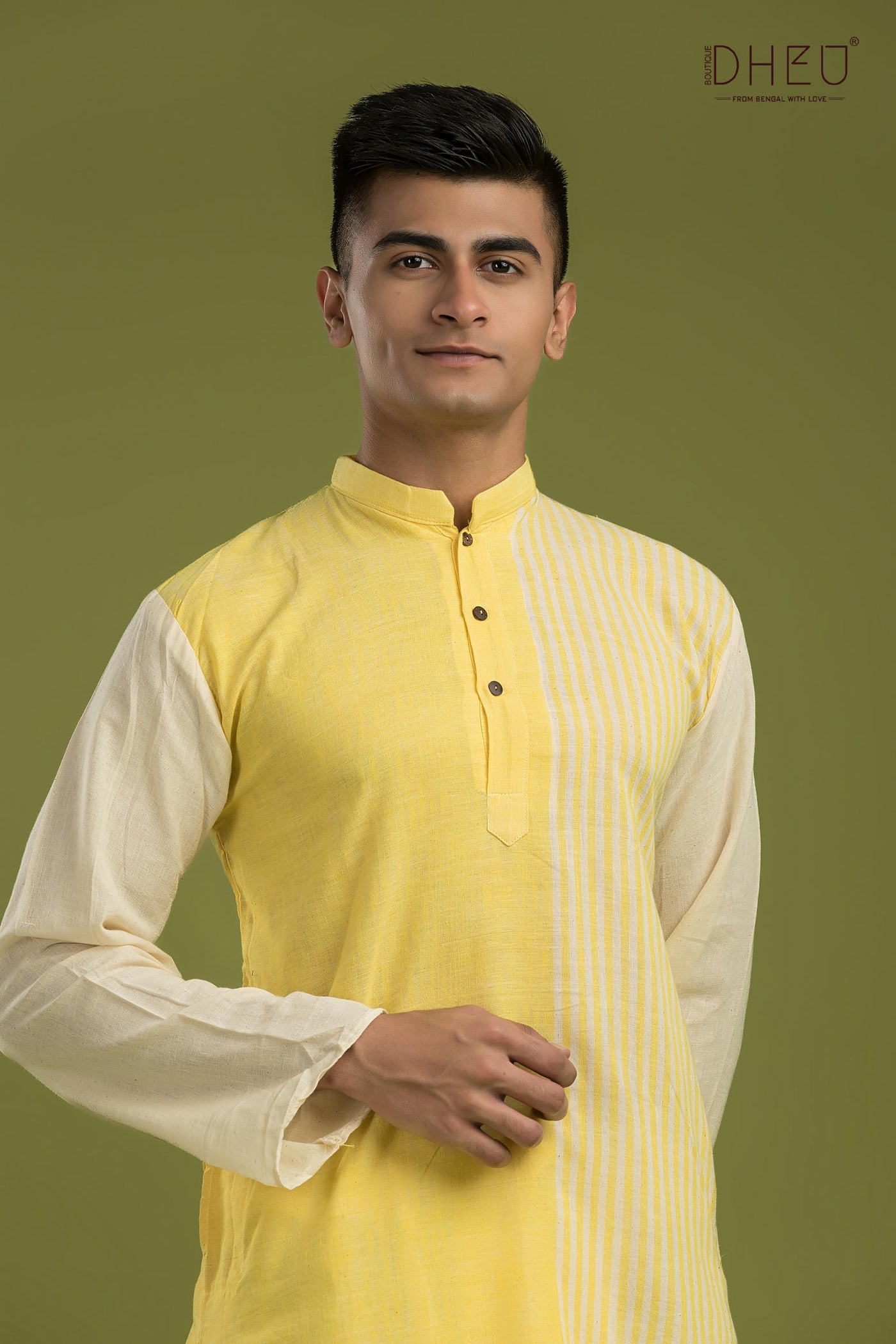 Holud Himu-Casual Style Kurta-Dhoti Full Set