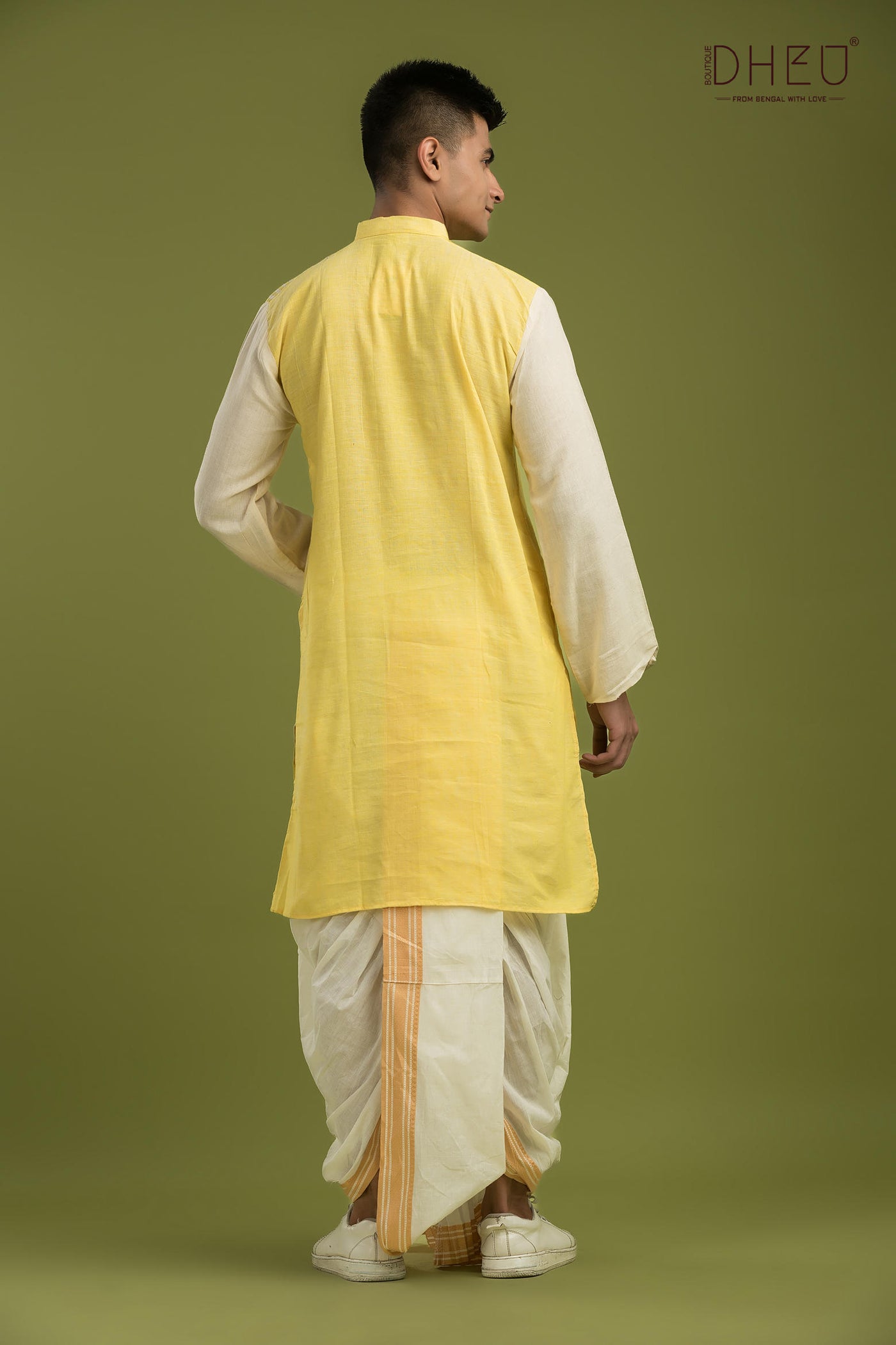 Holud Himu-Casual Style Kurta-Dhoti Full Set