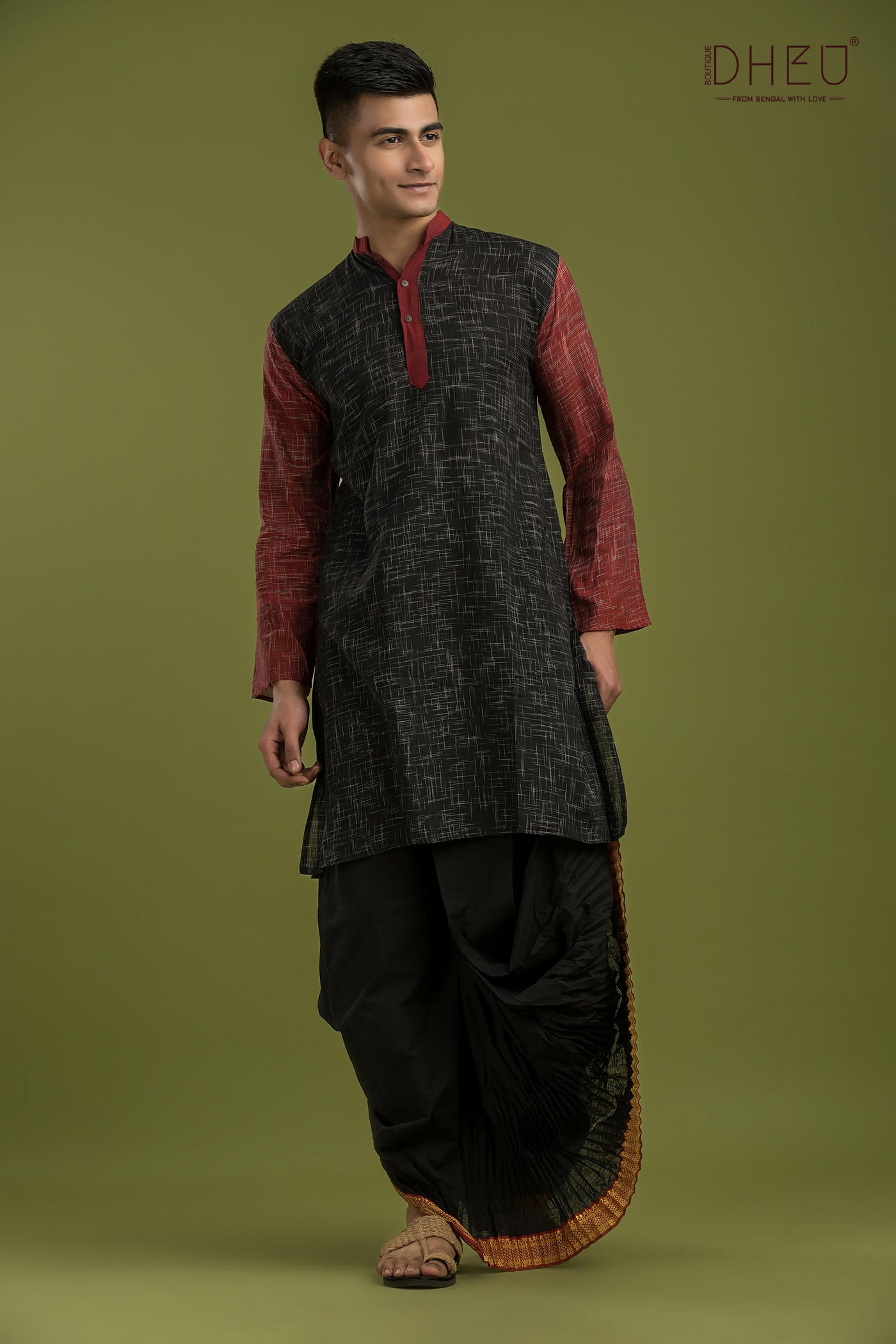 Casual Style Kurta-Dhoti Full Set