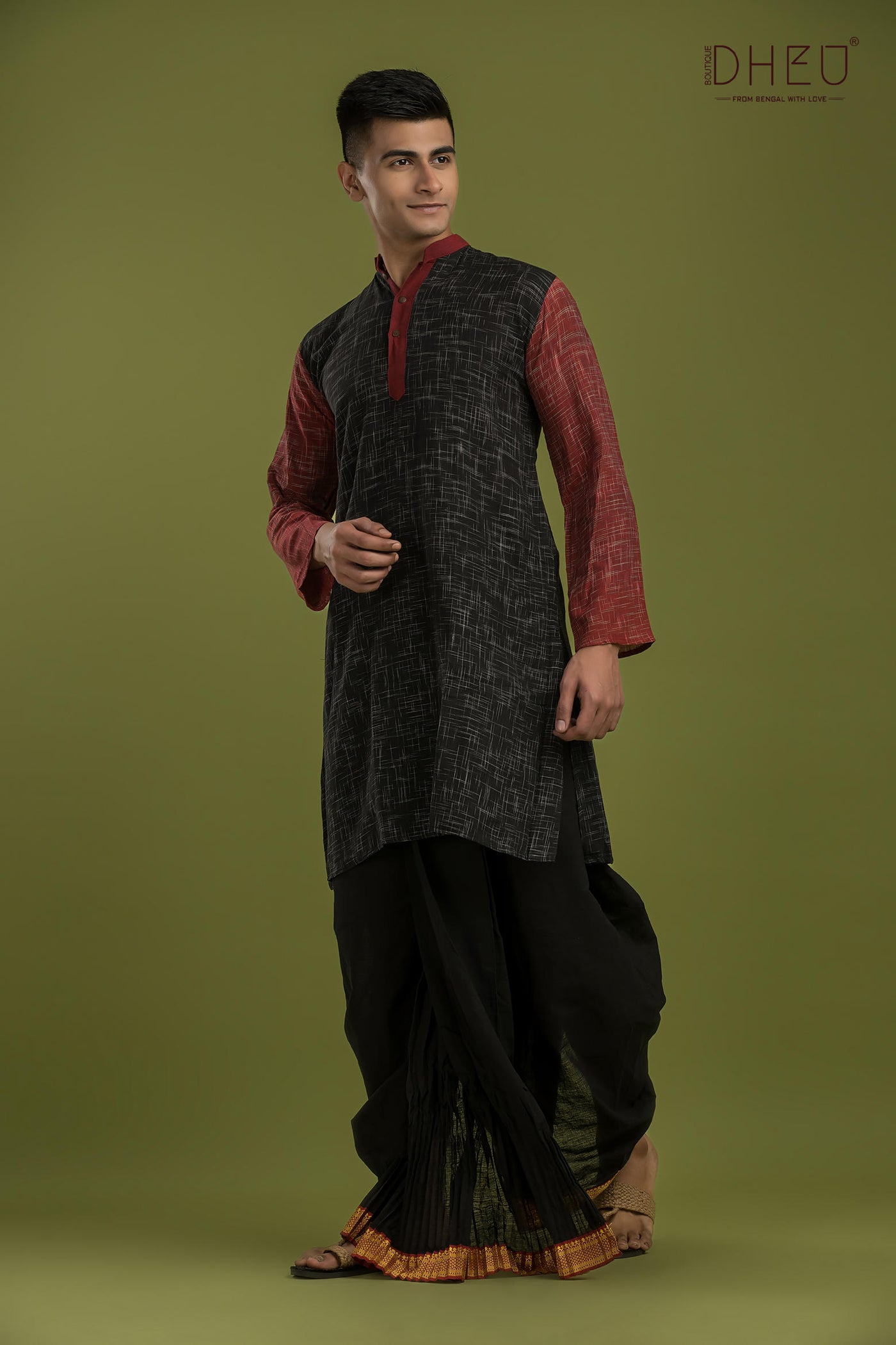 Casual Style Kurta-Dhoti Full Set