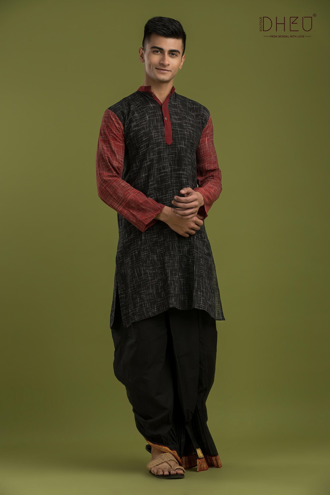 Casual Style Kurta-Dhoti Full Set