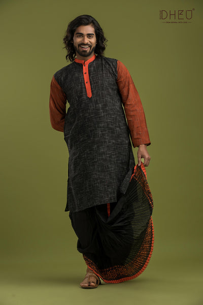 Exclusive Casual Style Kurta-Dhoti Full Set