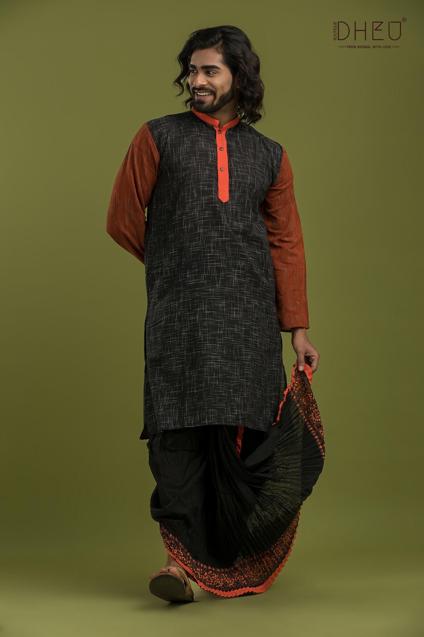 Exclusive Casual Style Kurta-Dhoti Full Set