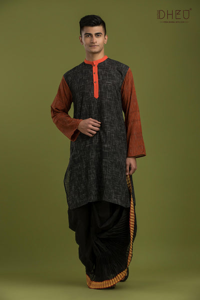 Casual Style Kurta-Dhoti Full Set