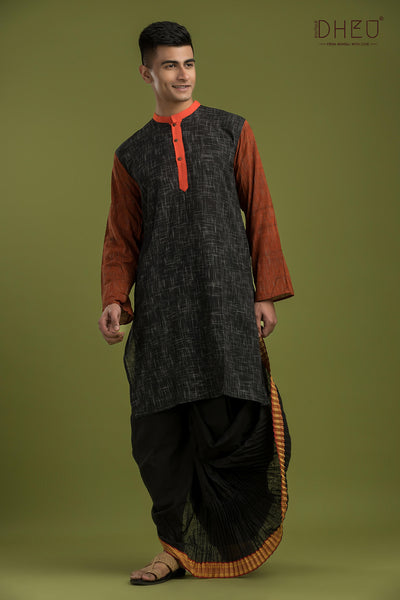 Casual Style Kurta-Dhoti Full Set