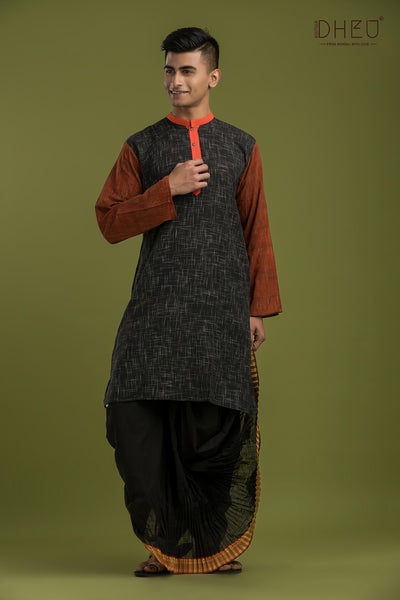 Casual Style Kurta-Dhoti Full Set