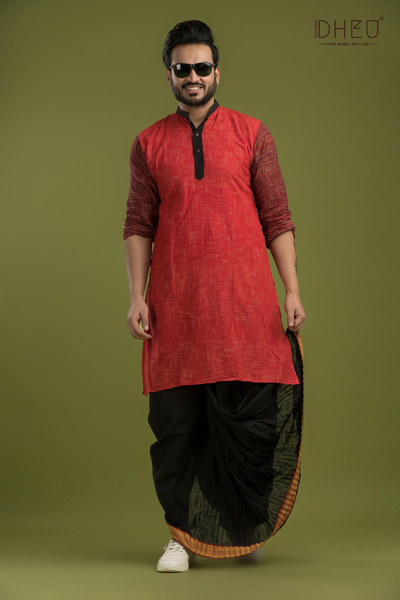 Casual Style Kurta-Dhoti Full Set