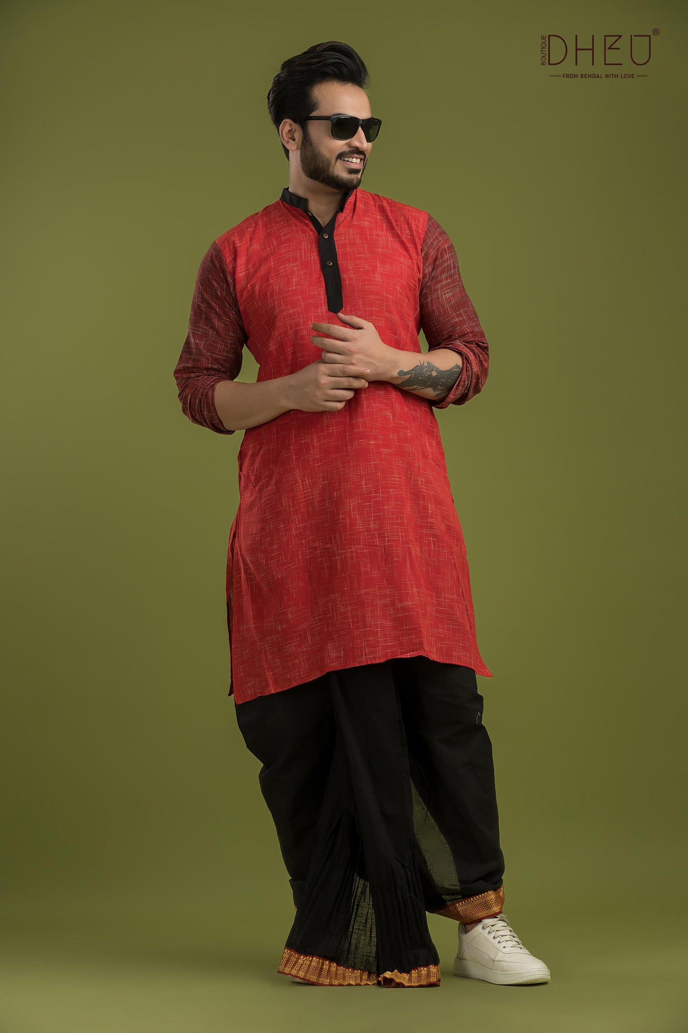 Casual Style Kurta-Dhoti Full Set