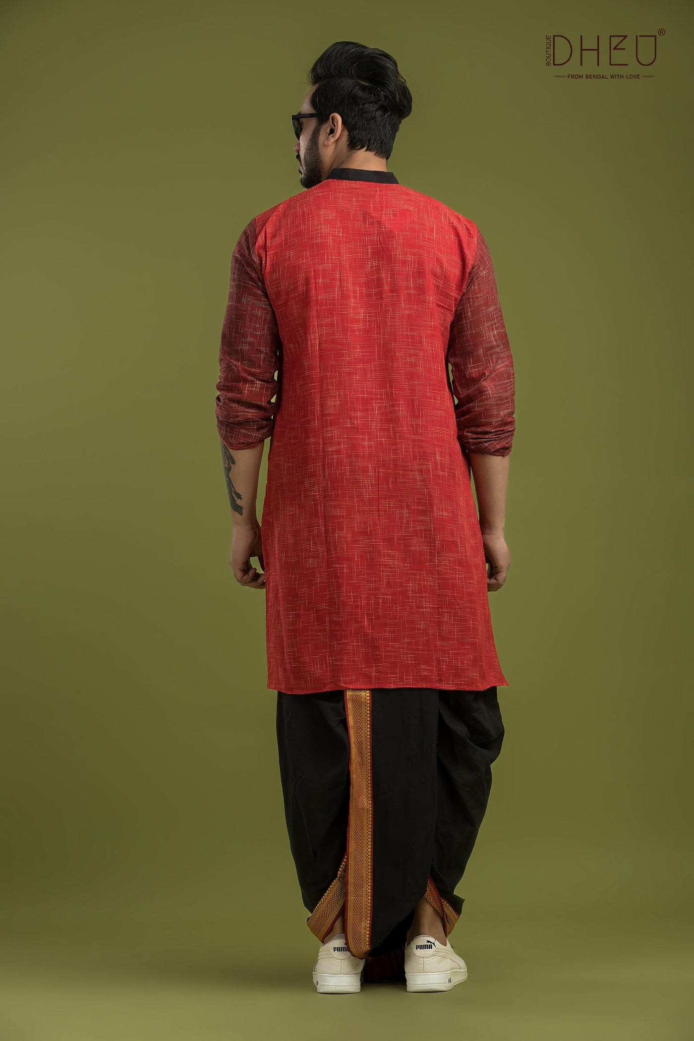 Casual Style Kurta-Dhoti Full Set