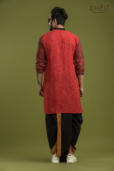 Casual Style Kurta-Dhoti Full Set